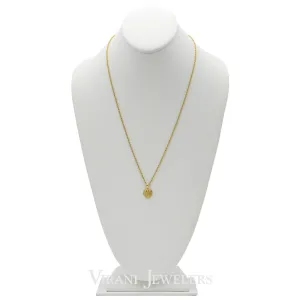 22K Gold Pendant and Earrings Set