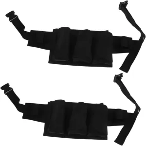 2pcs Fanny Pack Essential Oil Travel Case Mini Oils Organizer Bag Travel Essential Oil Packaging Waist Carrying Bag Massage Lotion Waist Holder Waist Waist Pouch Oxford Cloth Black