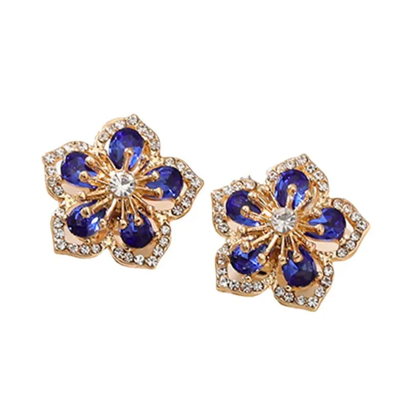 925 Silver Needle Temperament Sweet Earrings Small Delicate Flowers
