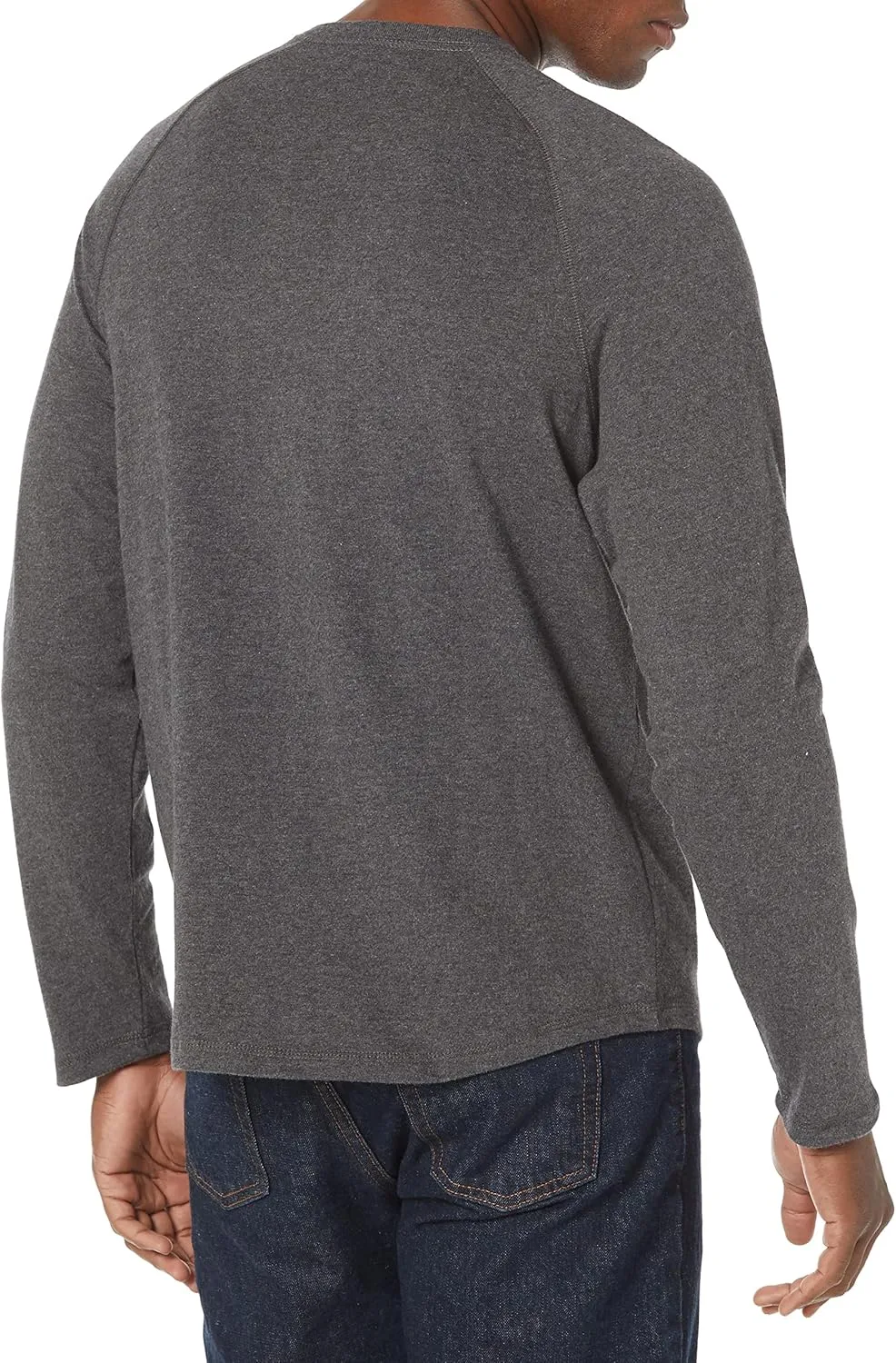Amazon Essentials Long Sleeve Shirt for Men, Regular-Fit Henley, Available in Big & Tall