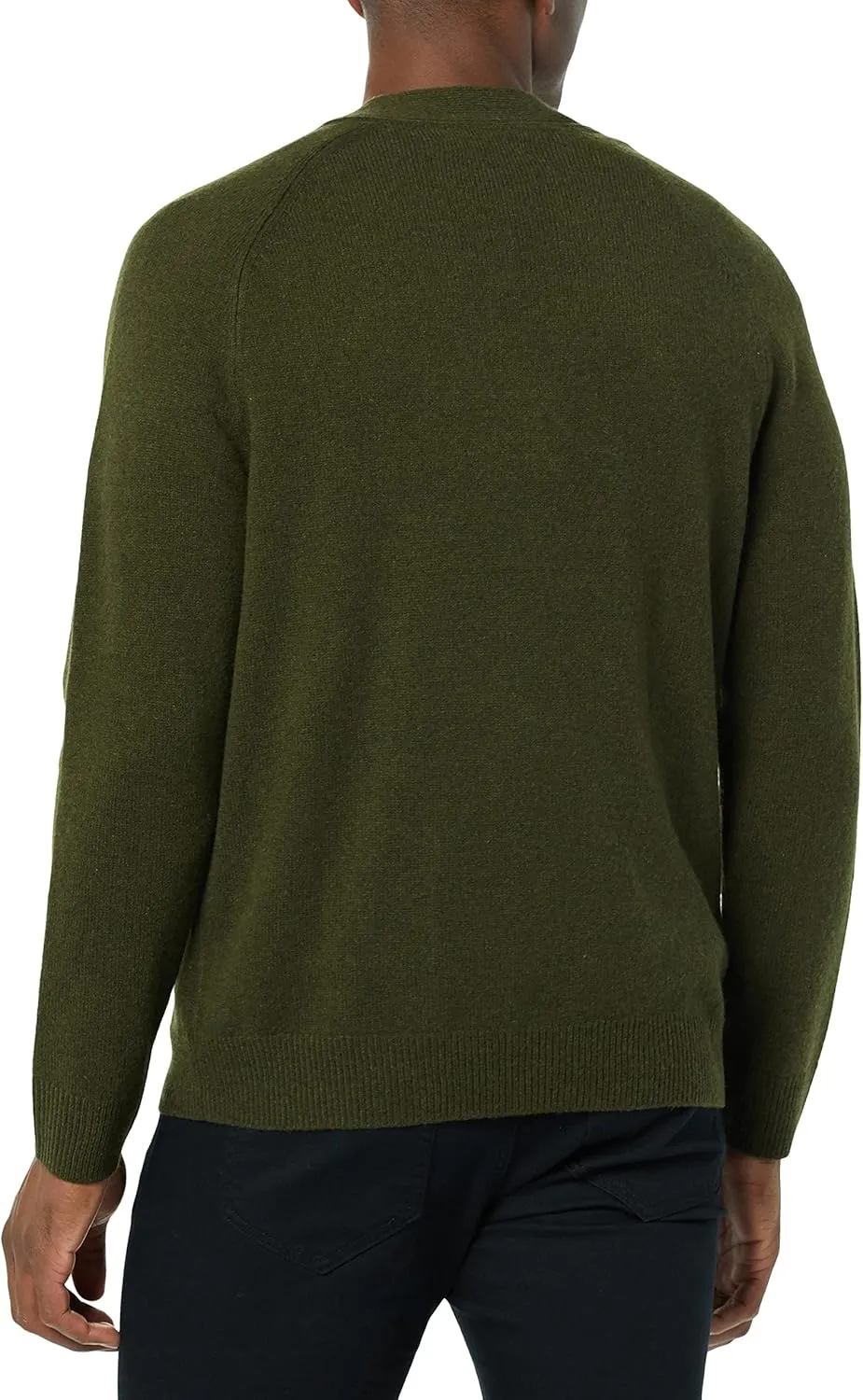 Amazon Essentials Men's Lambs Wool V-Neck Cardigan Sweater with Pockets (Previously Goodthreads)