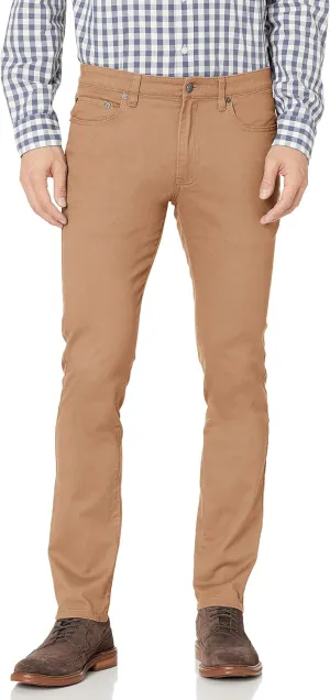 Amazon Essentials Slim Fit Khaki Pants for Men, 5-Pocket Stretch Twill