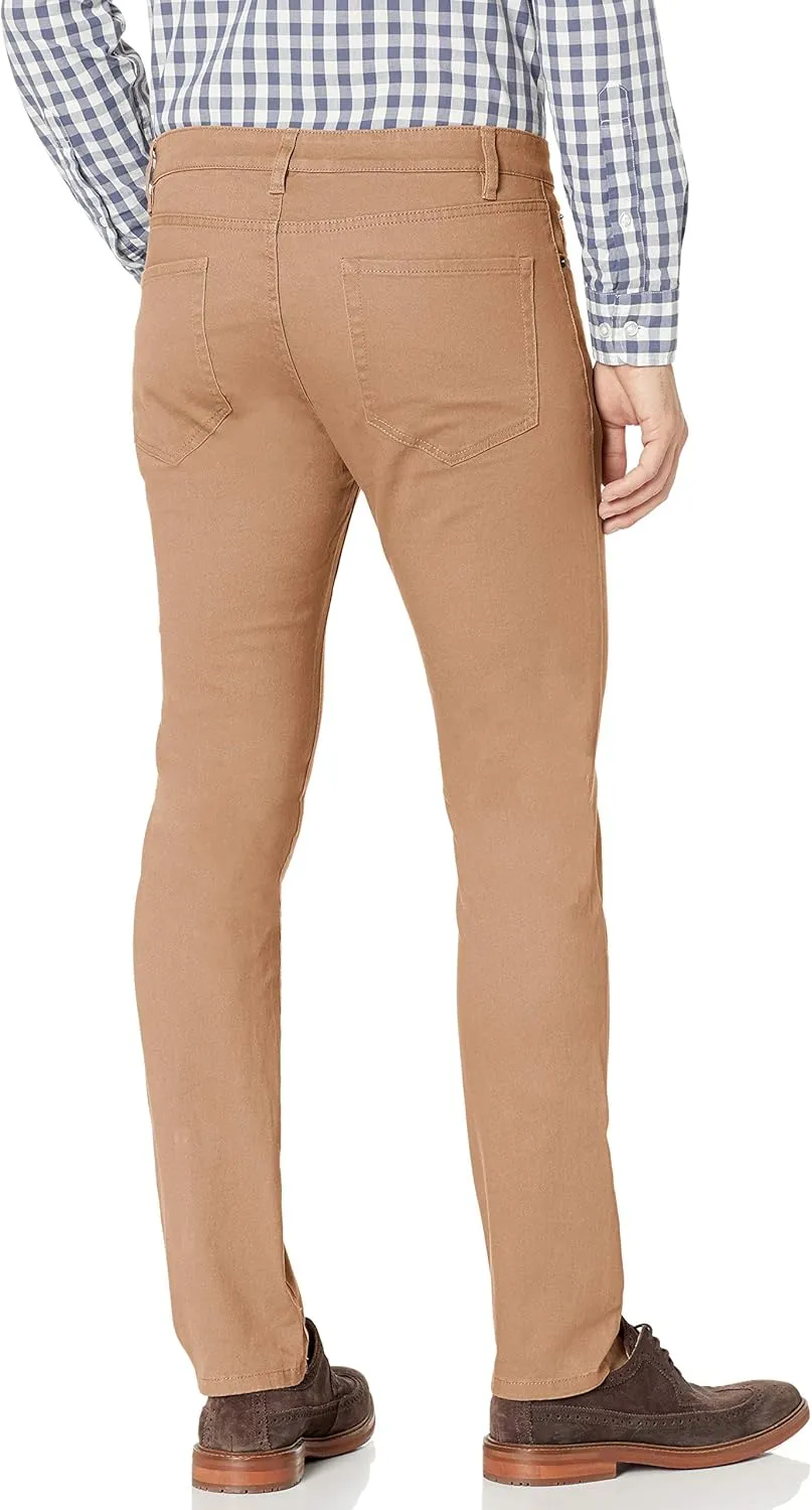 Amazon Essentials Slim Fit Khaki Pants for Men, 5-Pocket Stretch Twill