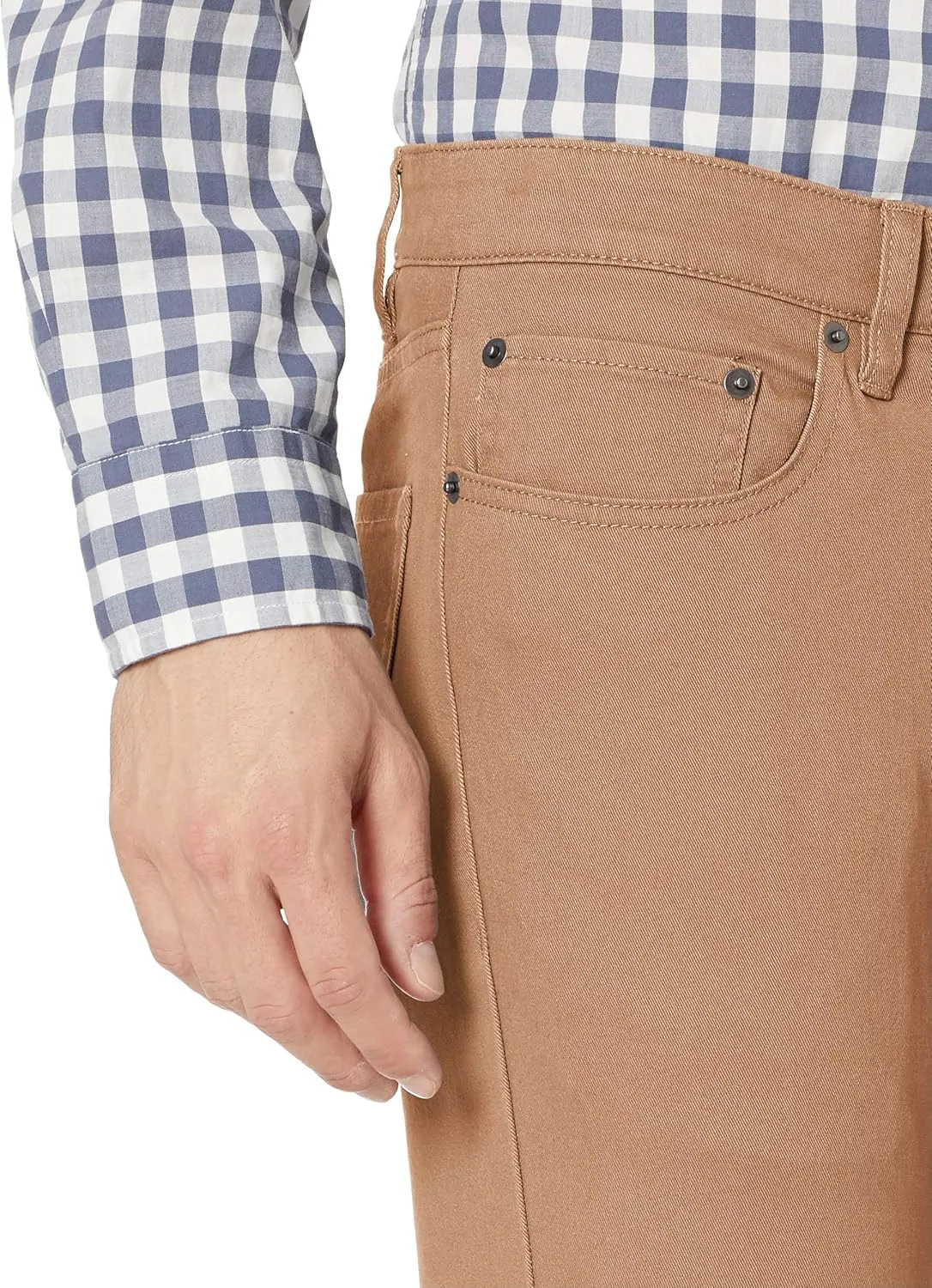 Amazon Essentials Slim Fit Khaki Pants for Men, 5-Pocket Stretch Twill