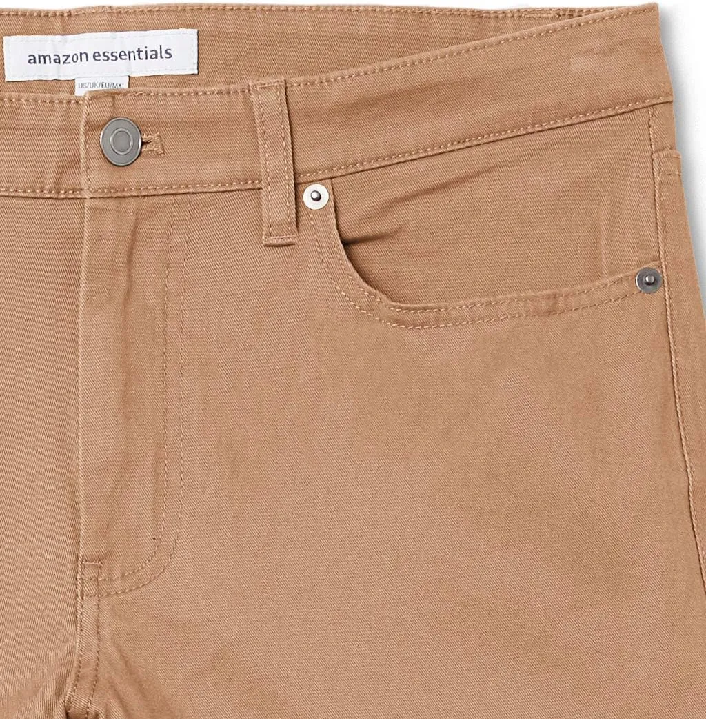 Amazon Essentials Slim Fit Khaki Pants for Men, 5-Pocket Stretch Twill