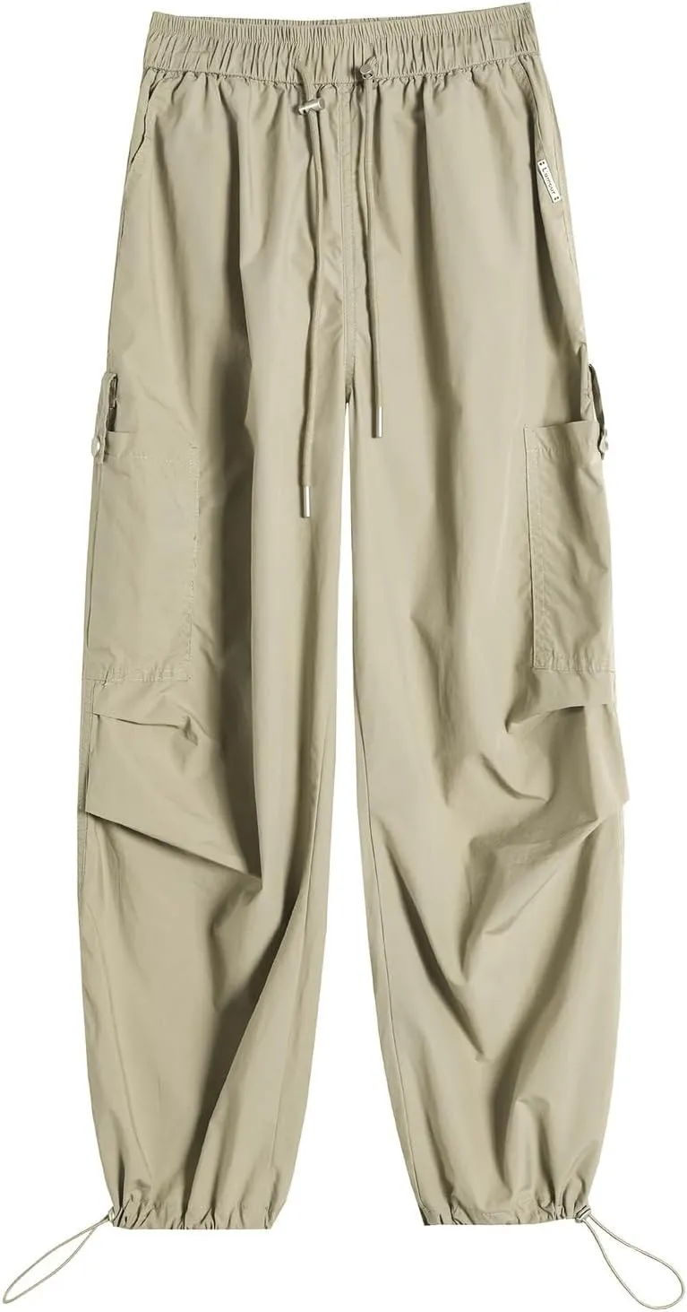 American Thin Work Pants for Women, Summer High-Waisted Casual Retro Harem Pants, Sports Pants.