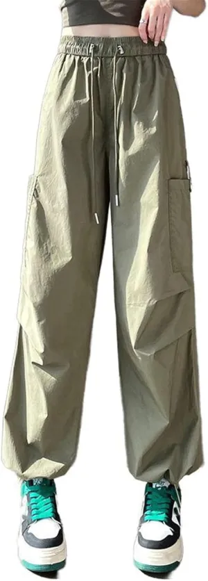 American Thin Work Pants for Women, Summer High-Waisted Casual Retro Harem Pants, Sports Pants.