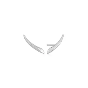 Ania Haie Silver Arrow Climber Stud Earrings