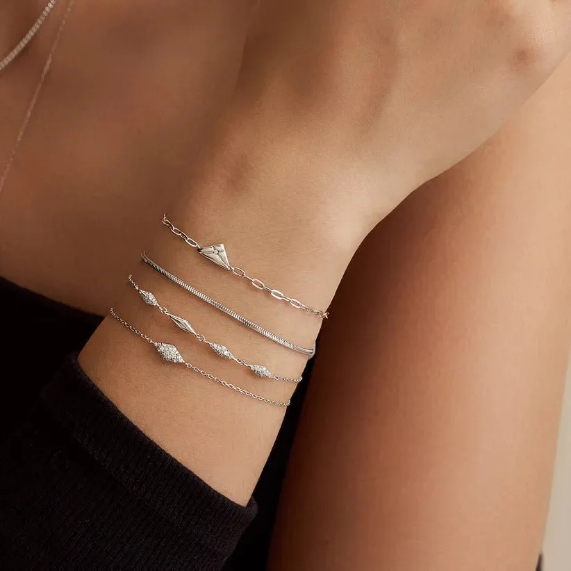 Ania Haie Silver Multi Sparkle Bracelet B061-04H