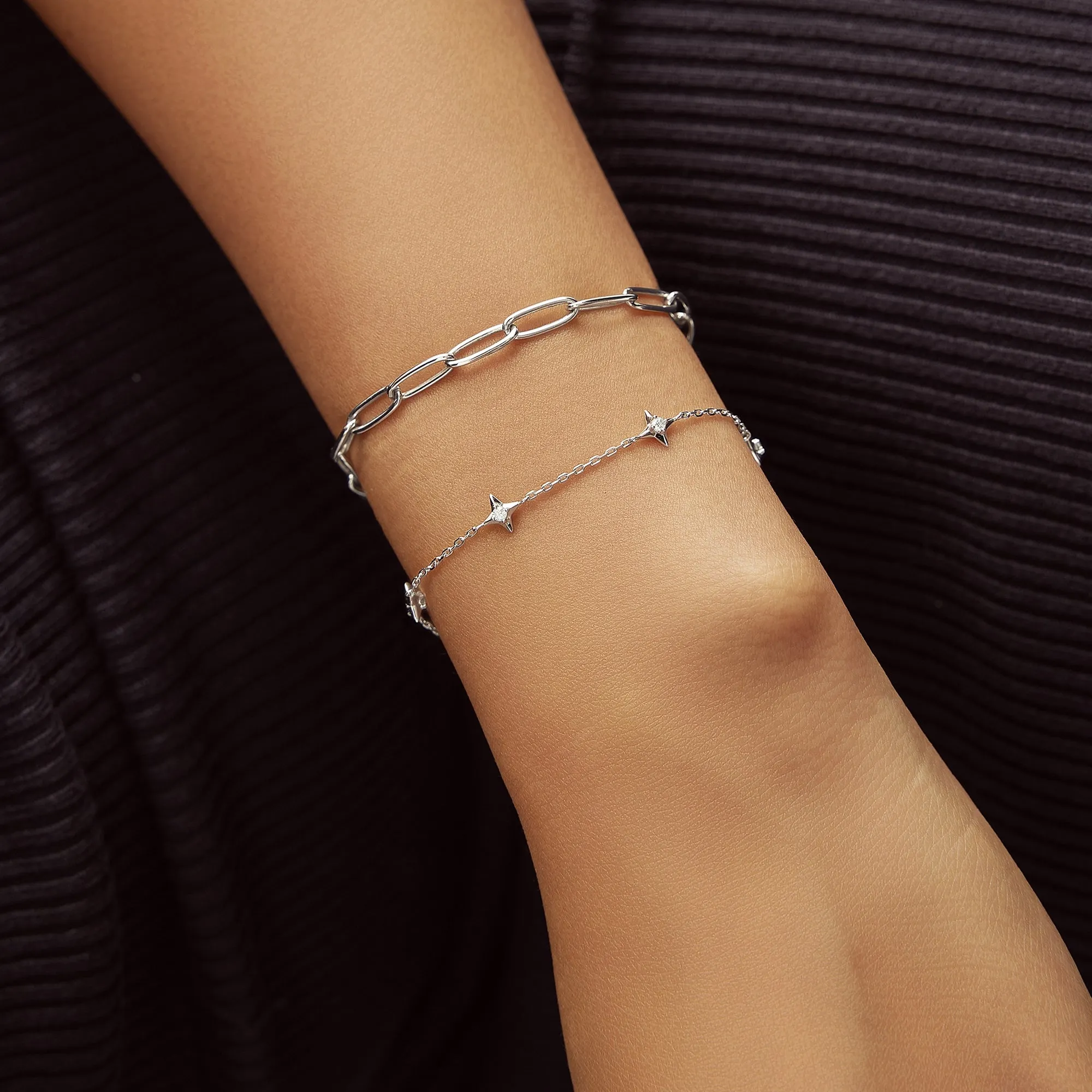 Ania Haie Silver Stars Station Bracelet B061-02H