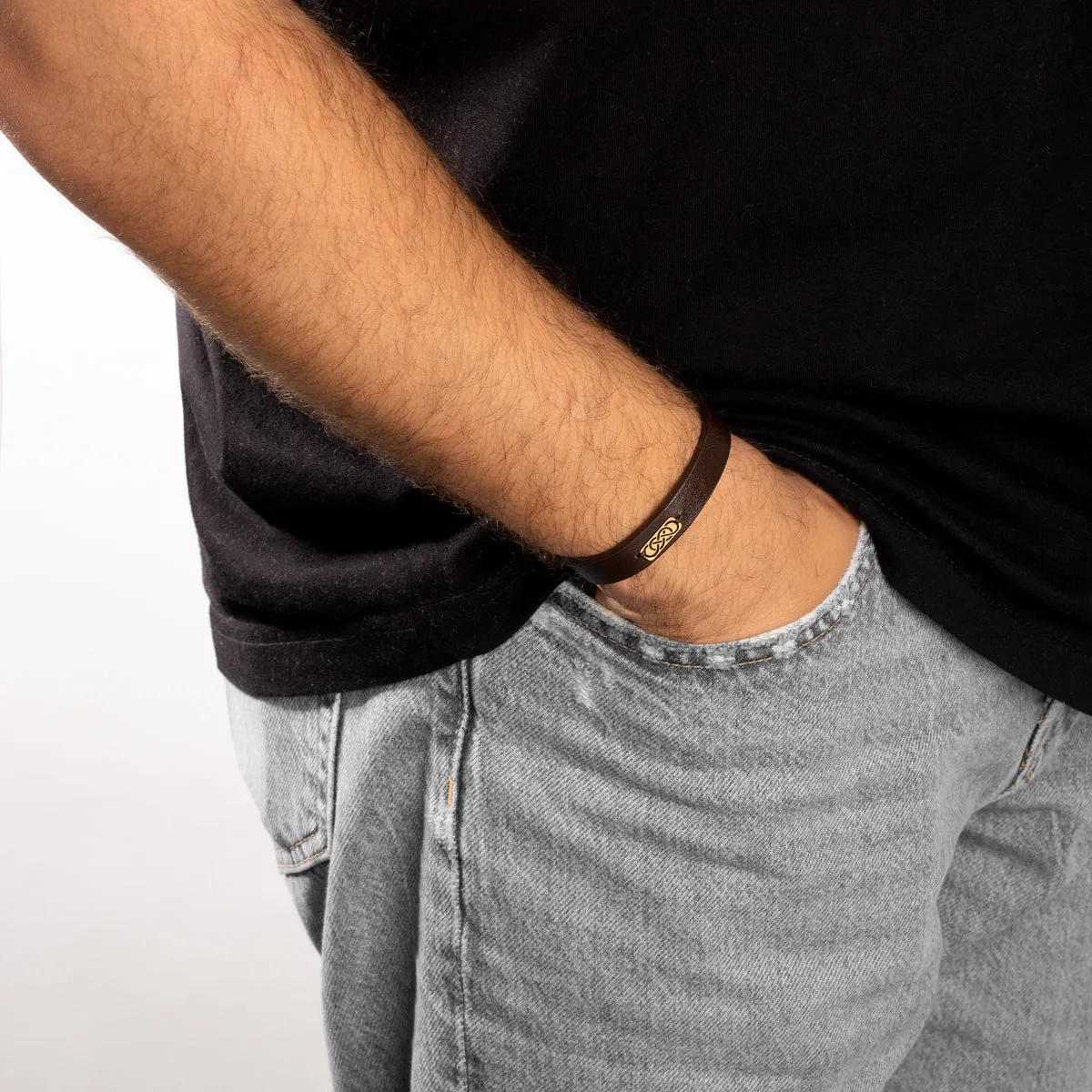 Artin Plate Leather Bracelet