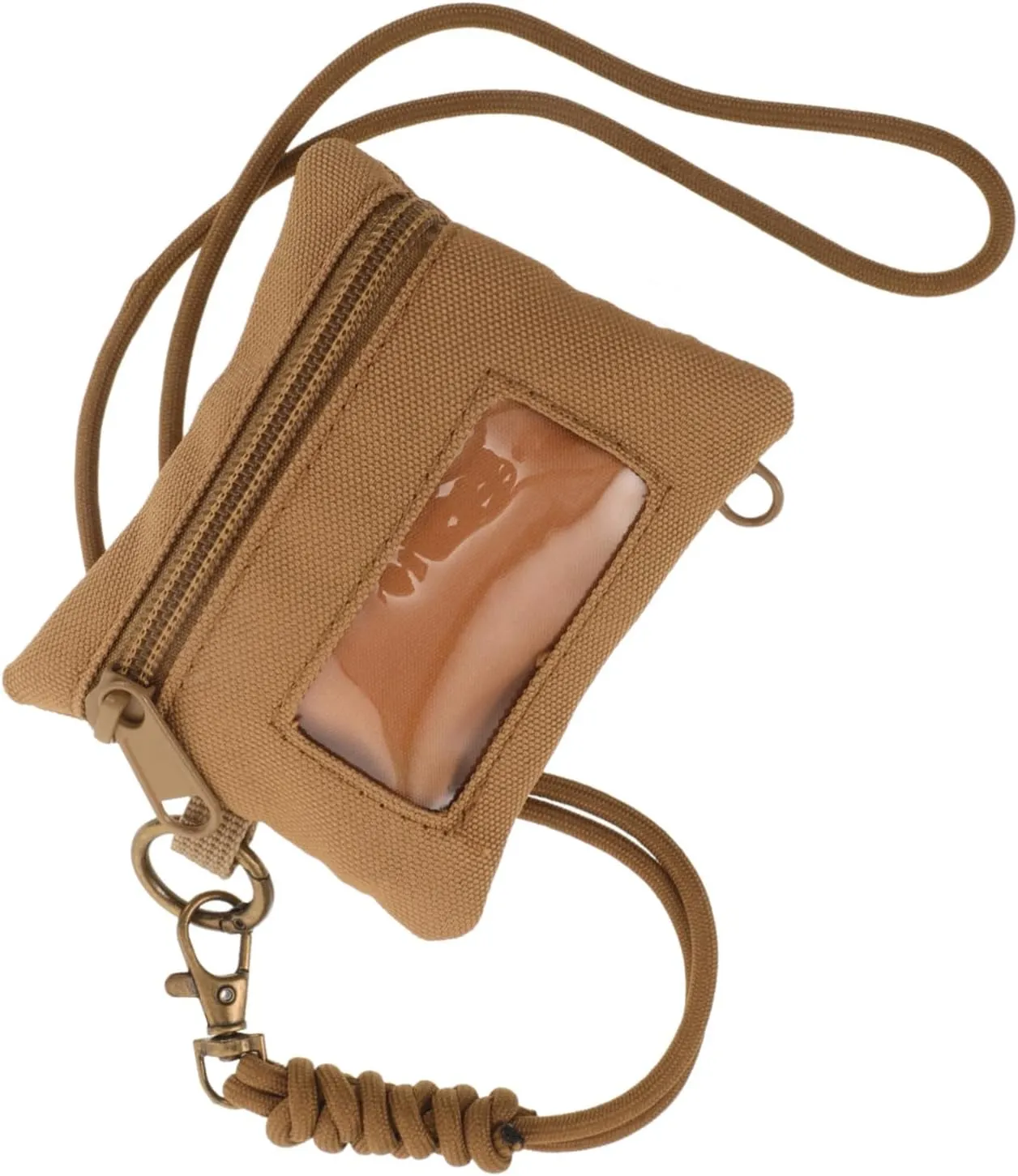Athletic Wallet with Zippered Coin Pocket Travel Wallet and Credit Card Holder for Running Hiking and Outdoor Activities Versatile Khaki Pouch with Multiple Compartments