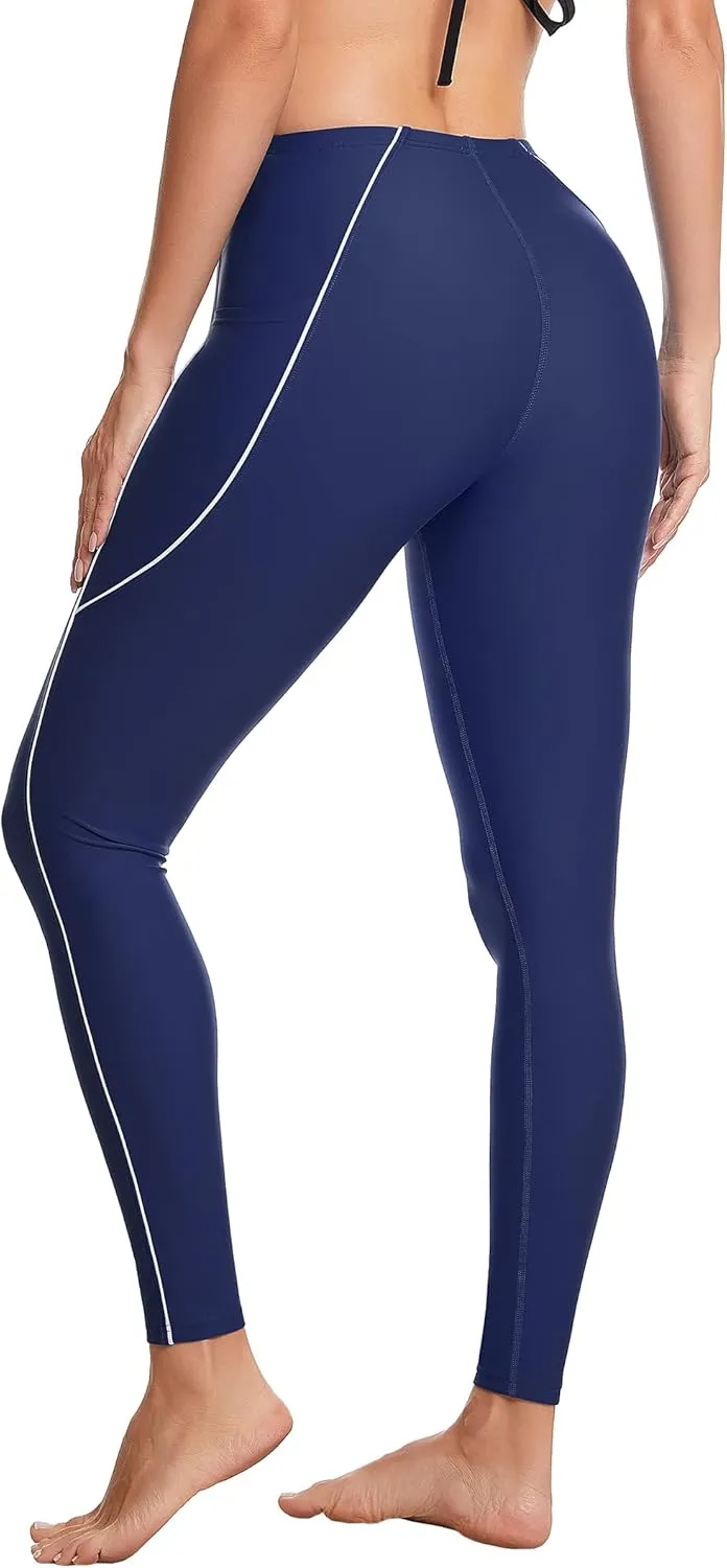 ATTRACO High Waisted Swim Pants - Women's Swim Leggings