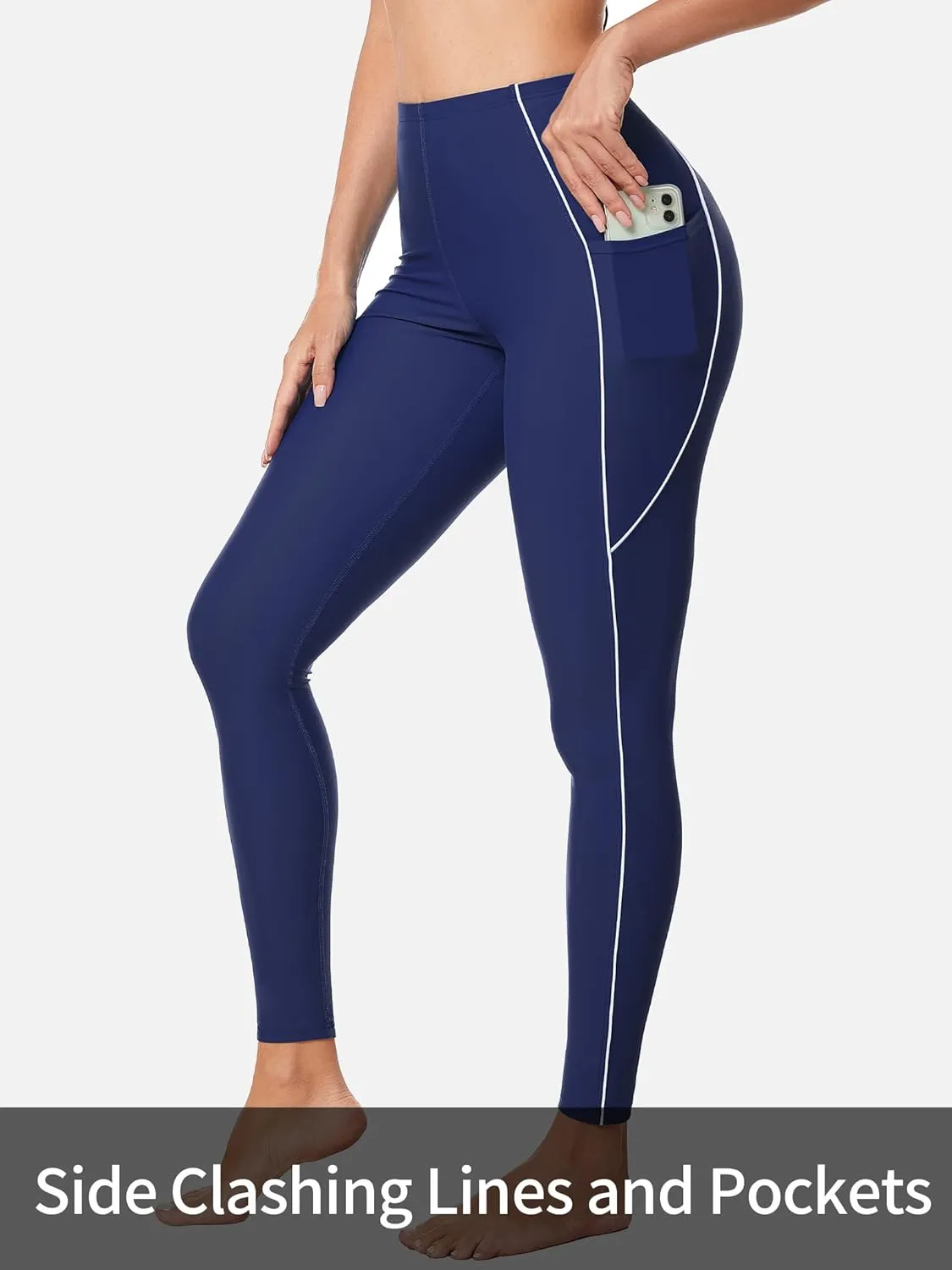 ATTRACO High Waisted Swim Pants - Women's Swim Leggings