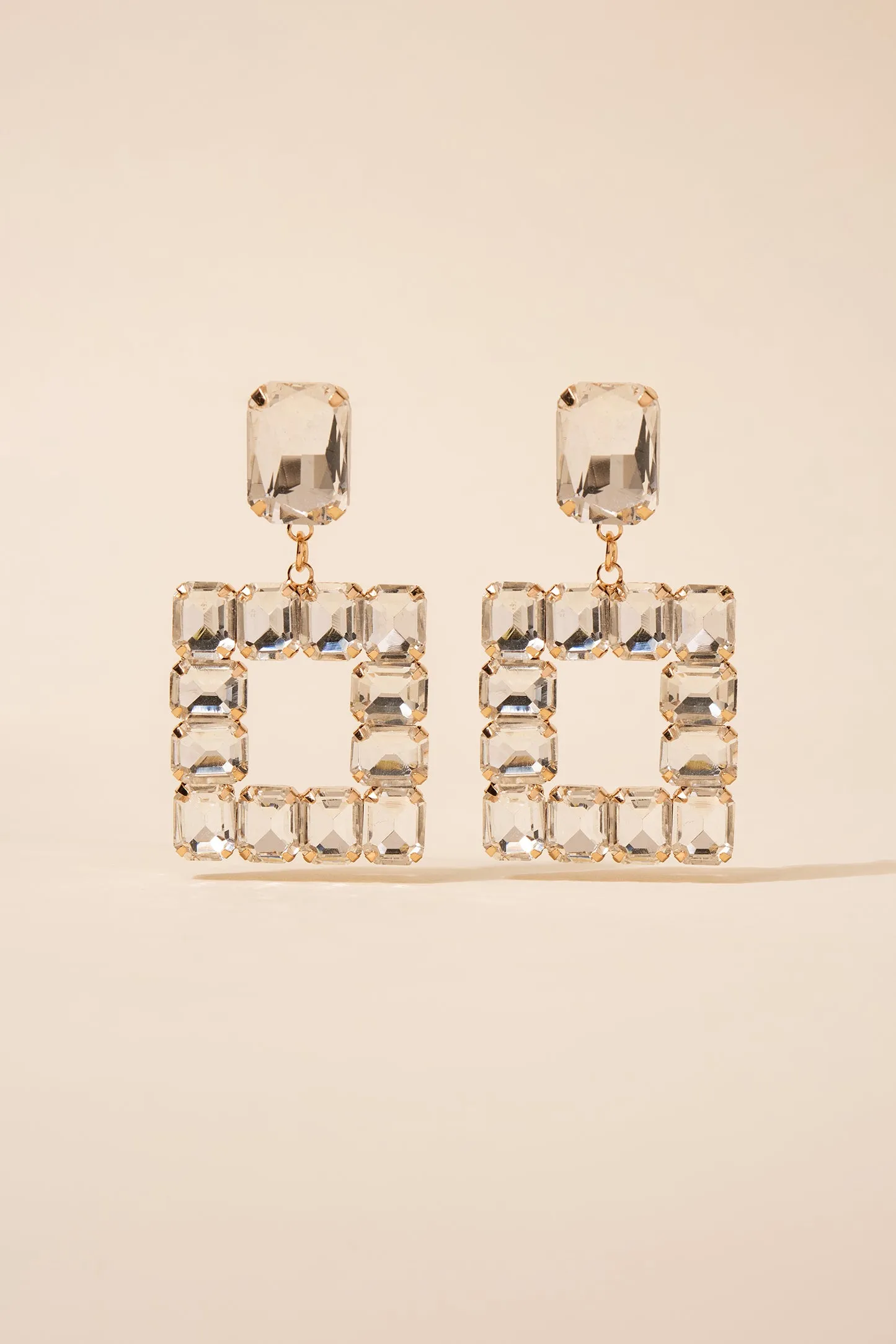 Audra Open Square Earrings