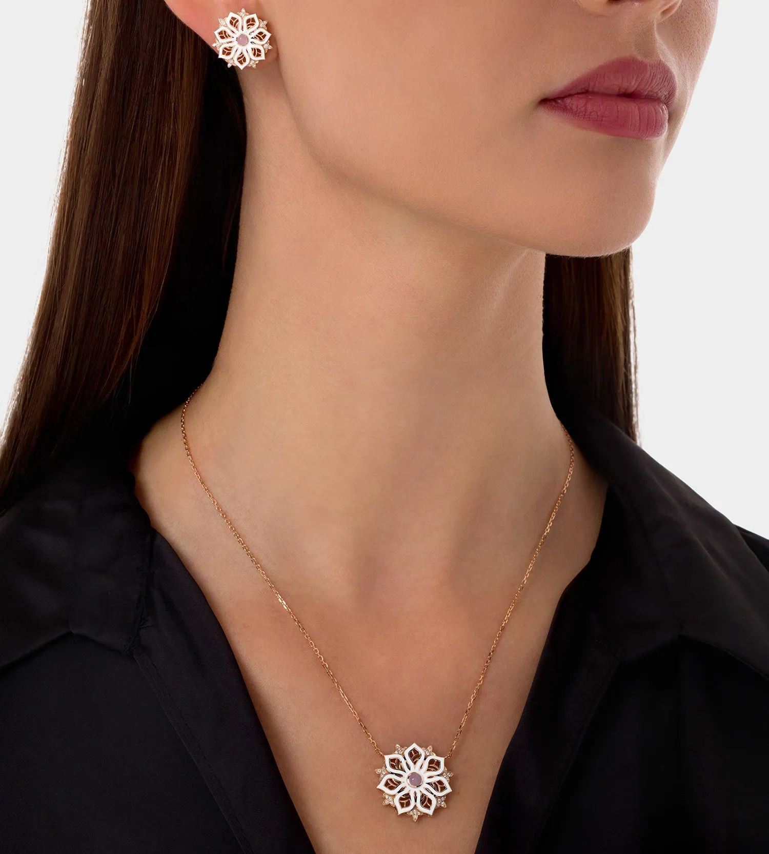 Aura bloom rose quartz