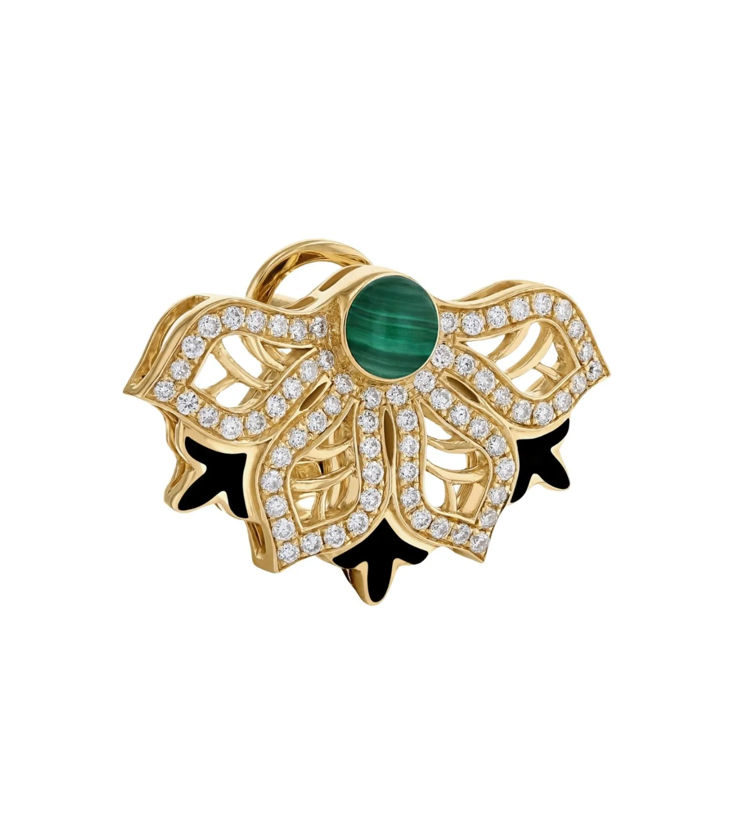 Aura Pave malachite S