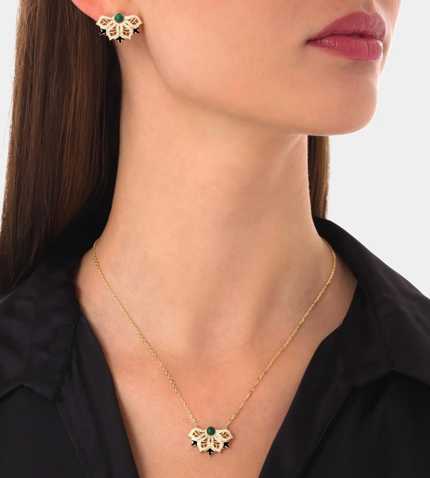 Aura Pave malachite S