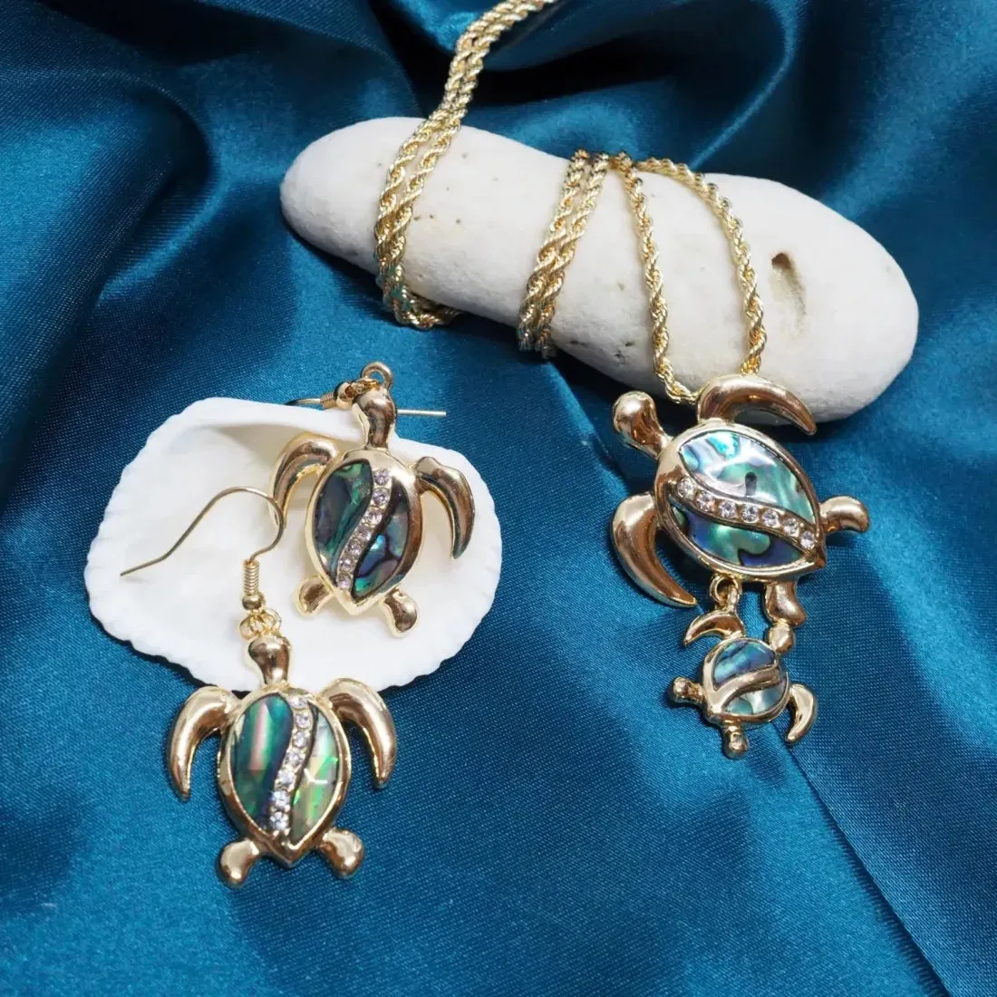 Aurora Sea Turtle  Drop Earrings