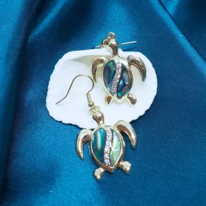 Aurora Sea Turtle  Drop Earrings