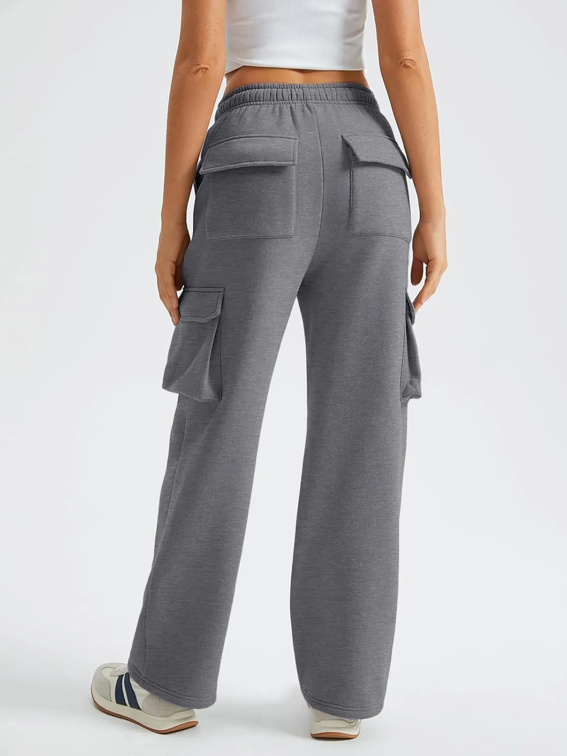 AUTOMET Womens Sweatpants Wide Leg Cargo Pants Fall Fashion Outfits Sweats Baggy Winter Clothes Parachute Joggers