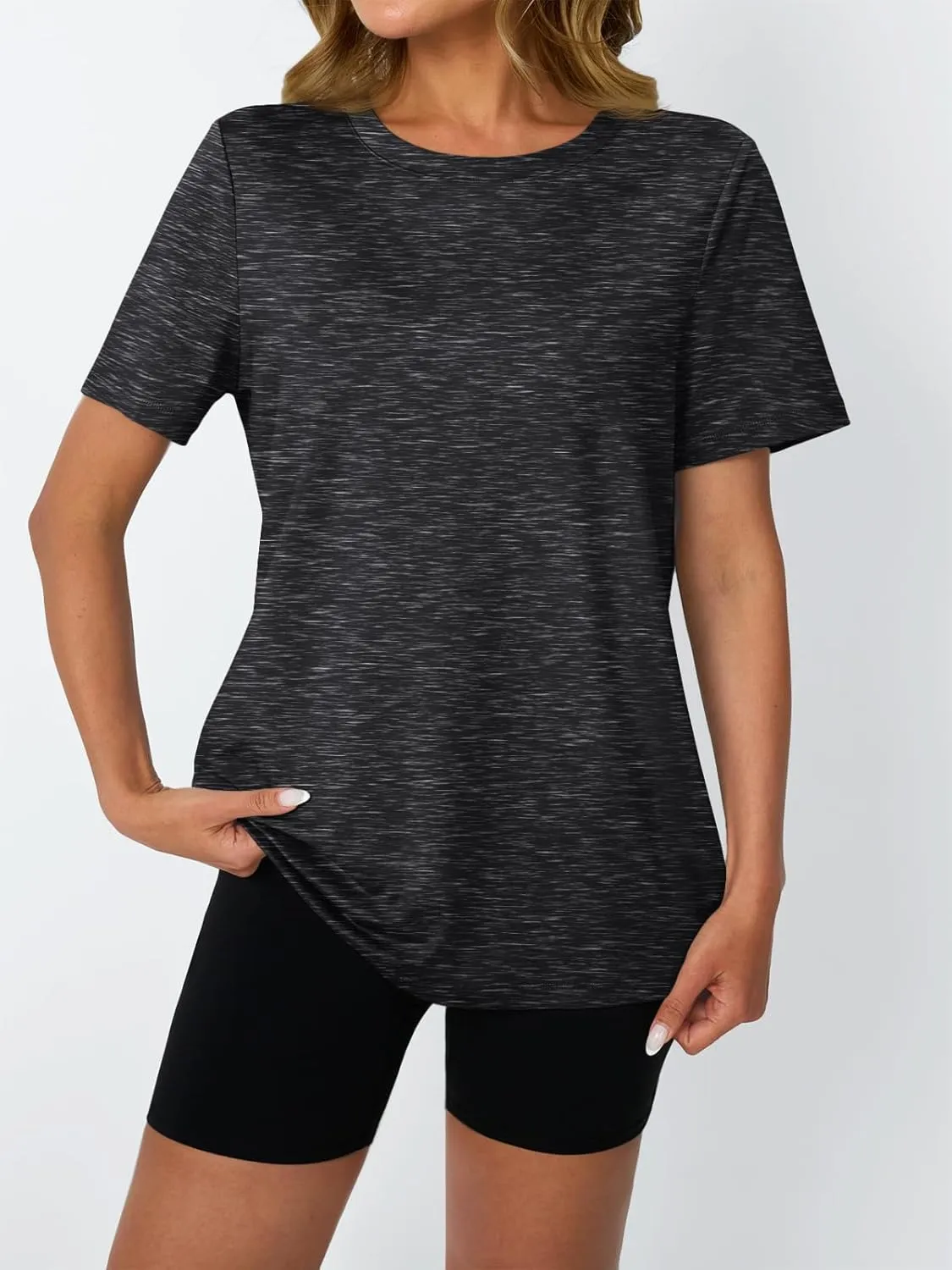 AUTOMET Women's Workout Tops Short Sleeve Gym Shirts Summer Athletic Yoga Tshirts Loose Fit Casual Clothes 2025