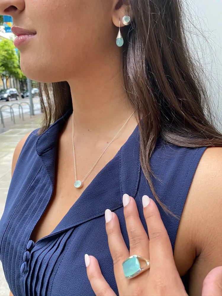 Aztec Studs White Moonstone