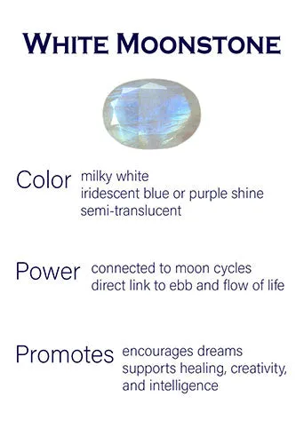 Aztec Studs White Moonstone