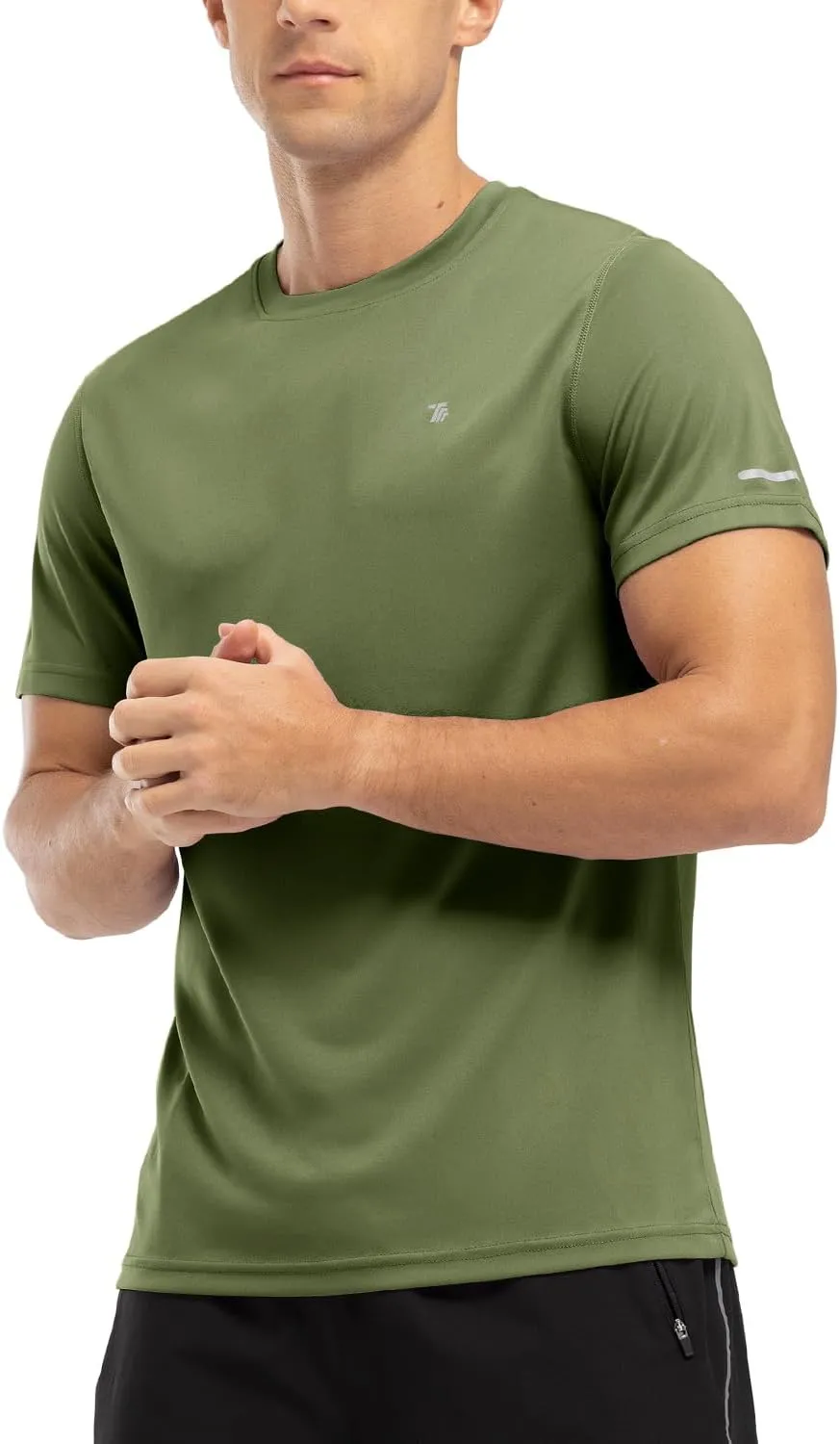 BGOWATU Men's UPF 50  Short Sleeve Swim Shirts Quick Dry Sun Protection Rash Guard Fishing Athletic T-Shirt