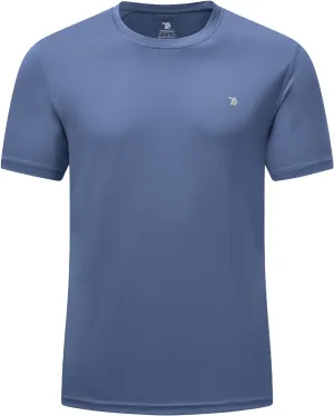 BGOWATU Men's UPF 50  Short Sleeve Swim Shirts Quick Dry Sun Protection Rash Guard Fishing Athletic T-Shirt