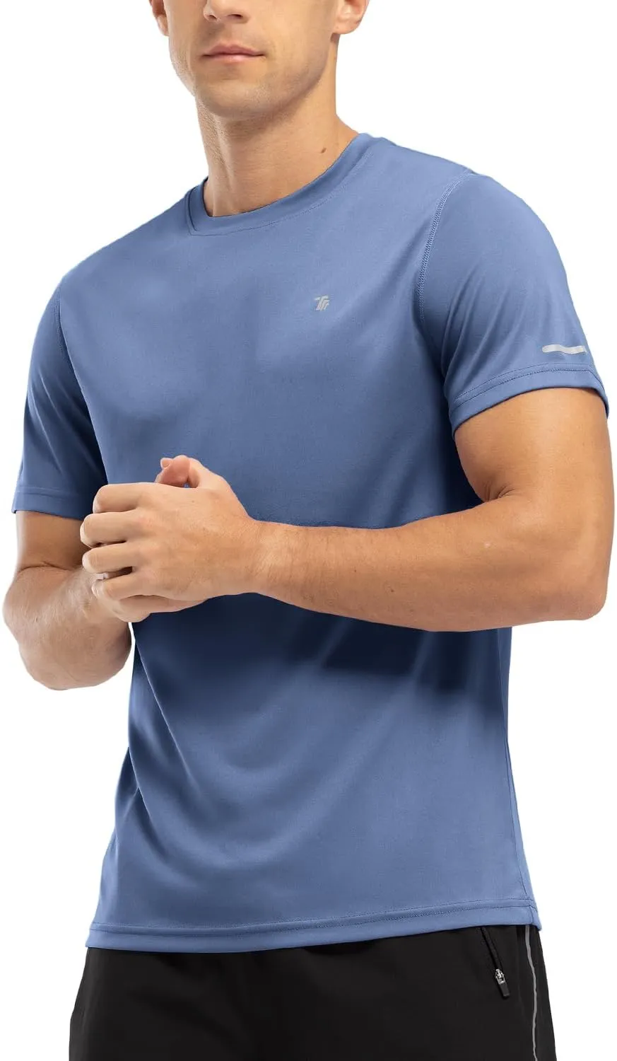 BGOWATU Men's UPF 50  Short Sleeve Swim Shirts Quick Dry Sun Protection Rash Guard Fishing Athletic T-Shirt