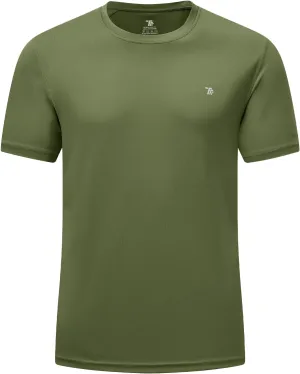 BGOWATU Men's UPF 50  Short Sleeve Swim Shirts Quick Dry Sun Protection Rash Guard Fishing Athletic T-Shirt