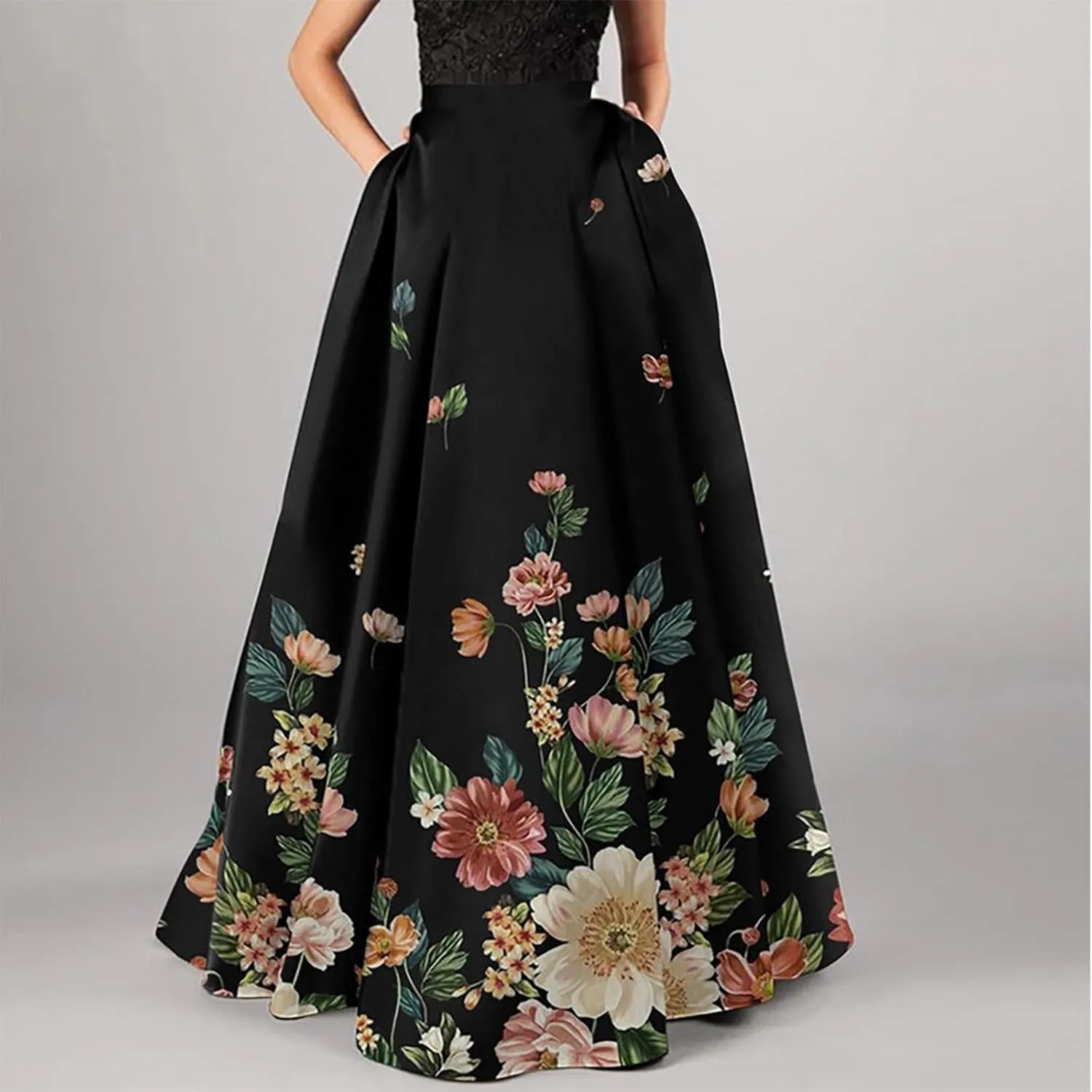 Boho Hawaiian High Cut Tropical Beach Formal Vacation for Women Floral Maxi Long Loose Fit Skorts Women 2025