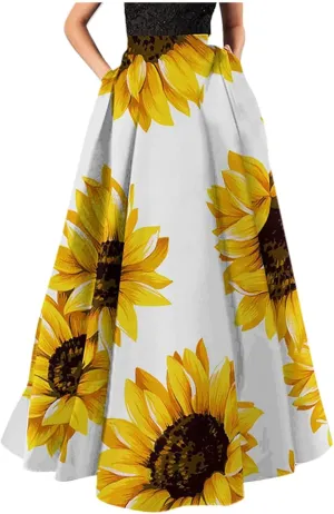 Boho Hawaiian High Cut Tropical Beach Formal Vacation for Women Floral Maxi Long Loose Fit Skorts Women 2025