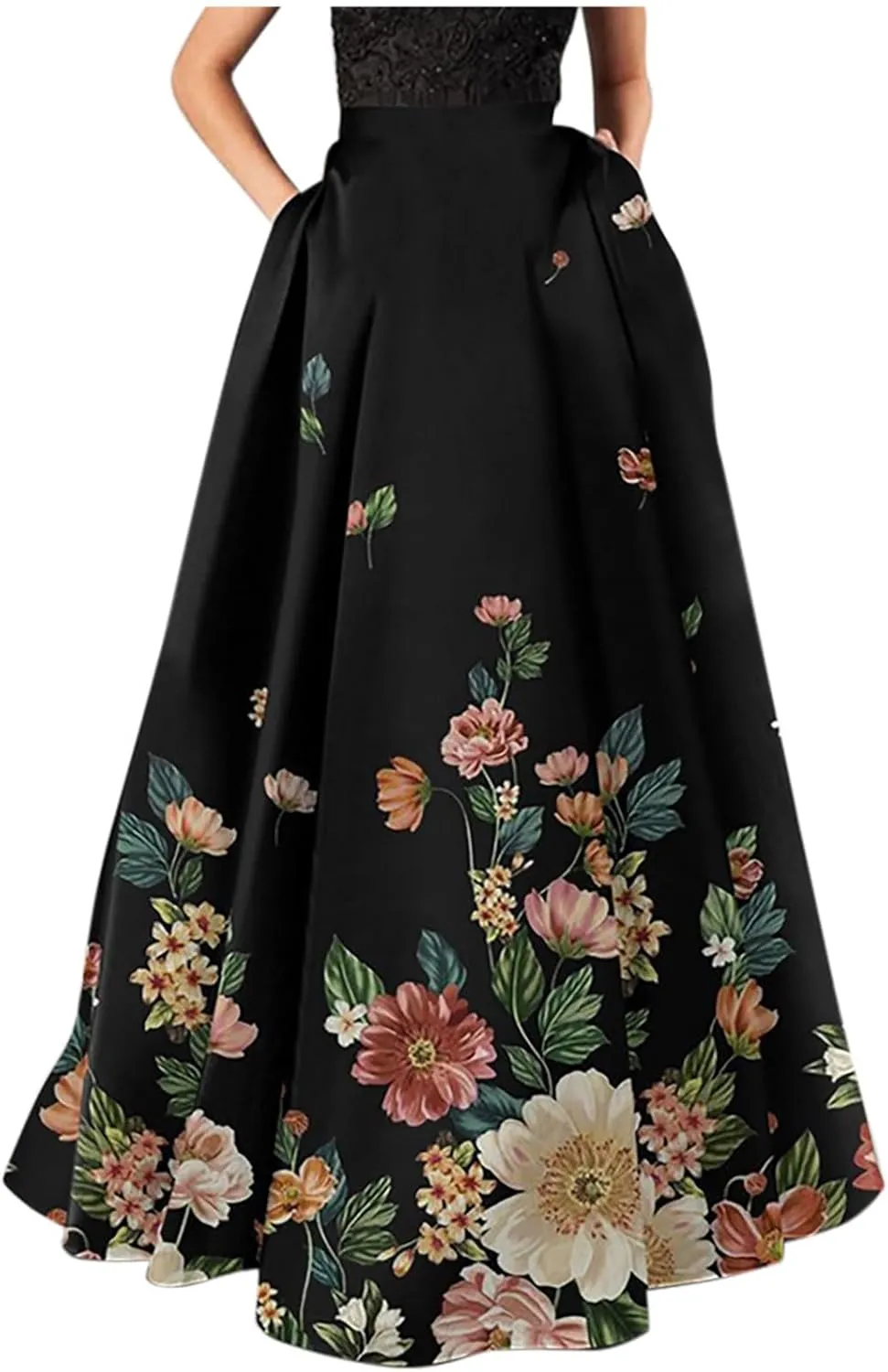 Boho Hawaiian High Cut Tropical Beach Formal Vacation for Women Floral Maxi Long Loose Fit Skorts Women 2025