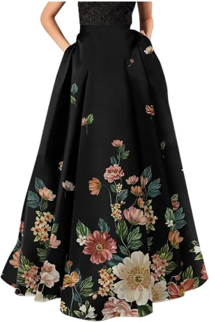 Boho Hawaiian High Cut Tropical Beach Formal Vacation for Women Floral Maxi Long Loose Fit Skorts Women 2025