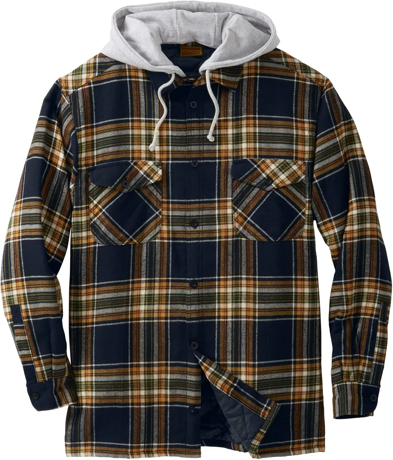 Boulder Creek by KingSize Men's Big & Tall Removable Hooded Shirt Jacket