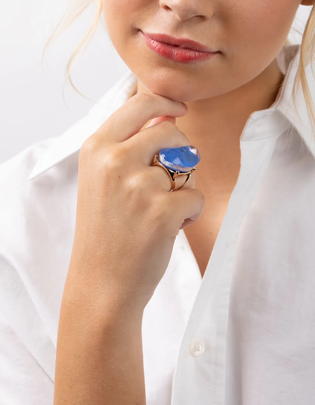 Bright Opalised Statement Ring