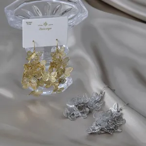 Butterfly Cluster Drop Earrings