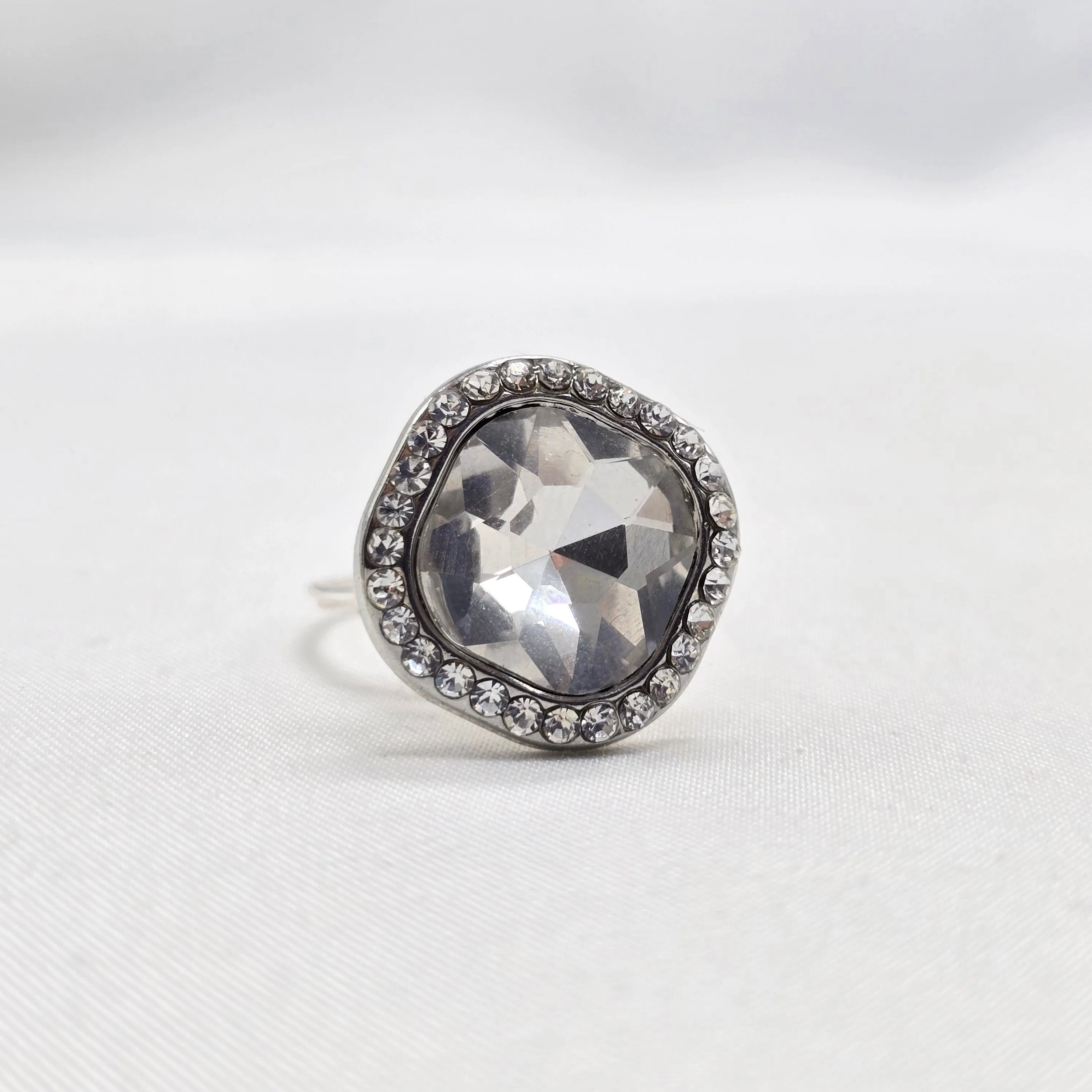 Button Diamond Ring