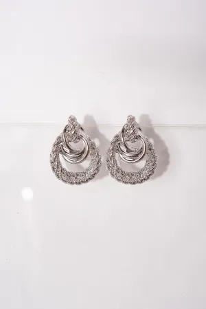 Caitlyn Vintage Rope Link Earrings - Silver