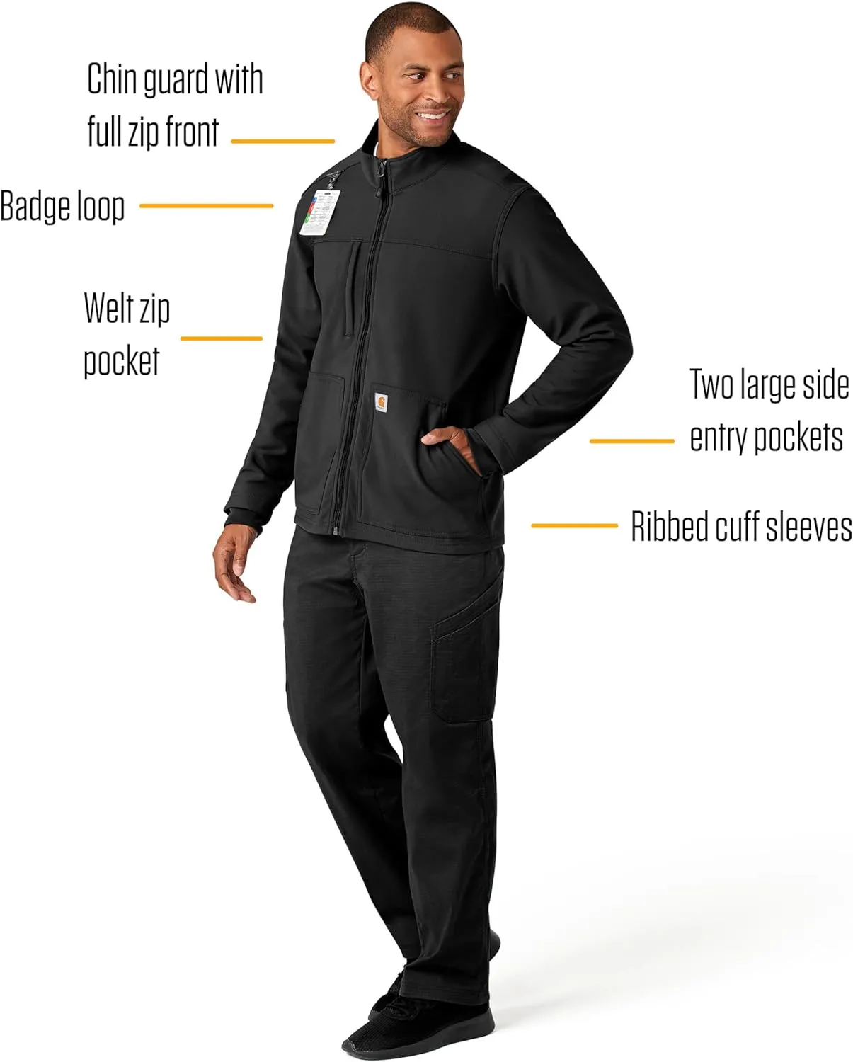 Carhartt Men's Rugged Flex Modern Fit Fluid Resistant Bonded Fleece Jacket