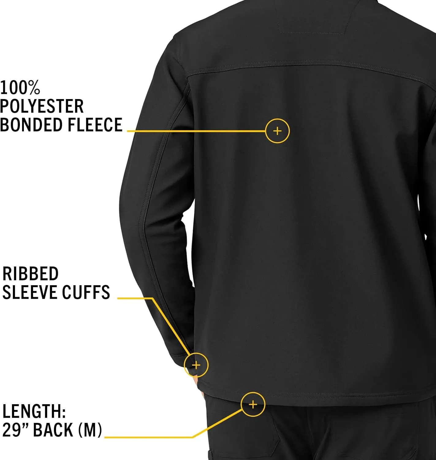 Carhartt Men's Rugged Flex Modern Fit Fluid Resistant Bonded Fleece Jacket