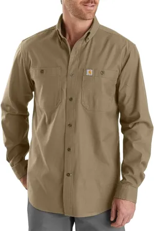 Carhartt Men's Rugged Flex Relaxed Fit Midweight Canvas Long-Sleeve Shirt