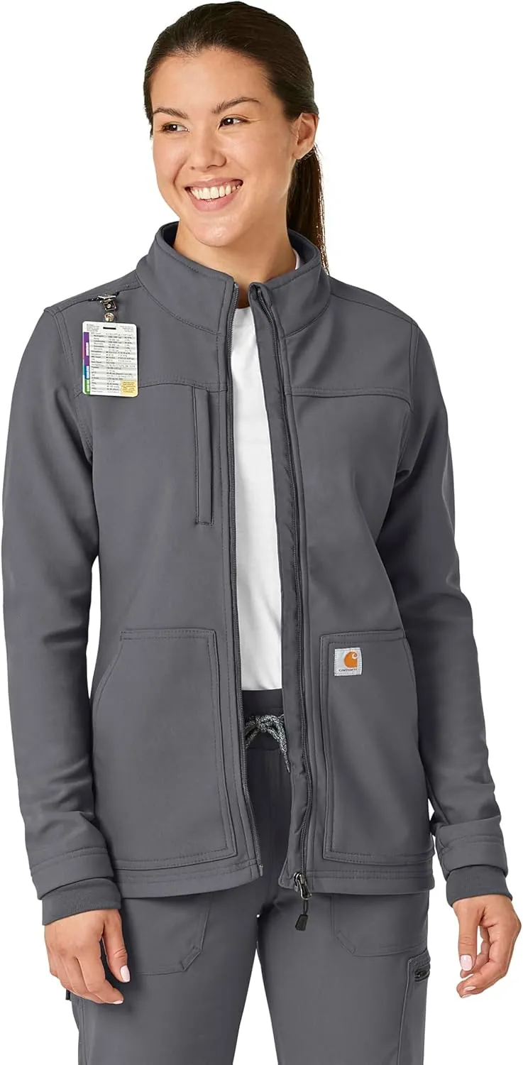 Carhartt Rugged Flex Scrubs for Women, Bonded Fleece Jacket