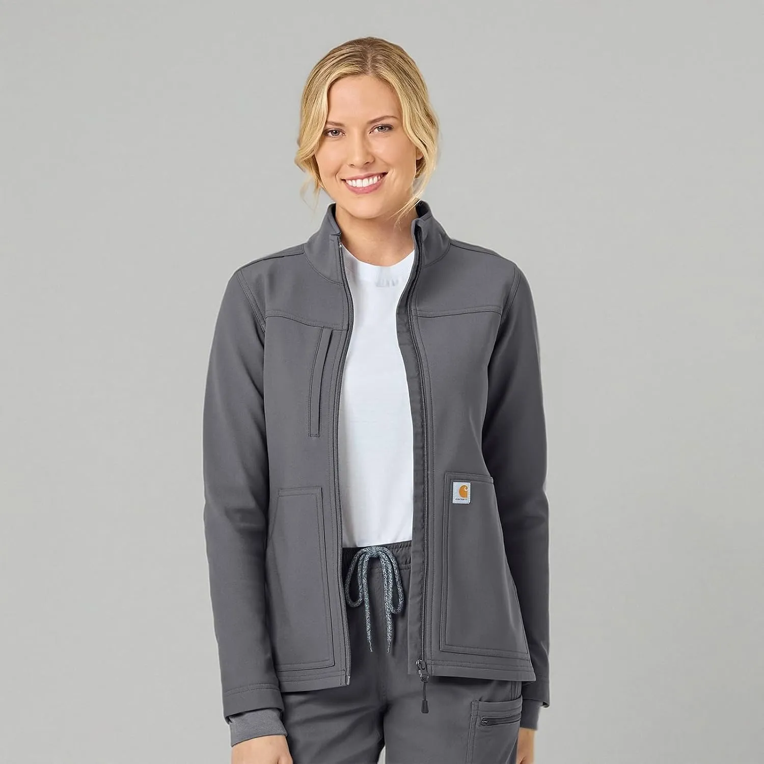 Carhartt Rugged Flex Scrubs for Women, Bonded Fleece Jacket