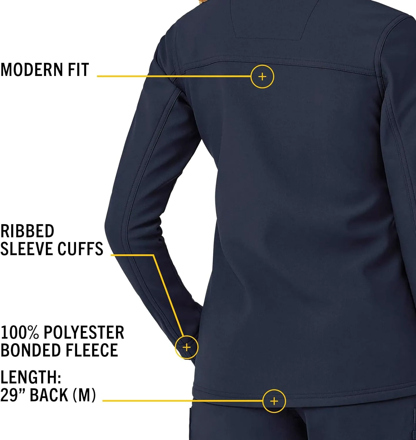 Carhartt Rugged Flex Scrubs for Women, Bonded Fleece Jacket