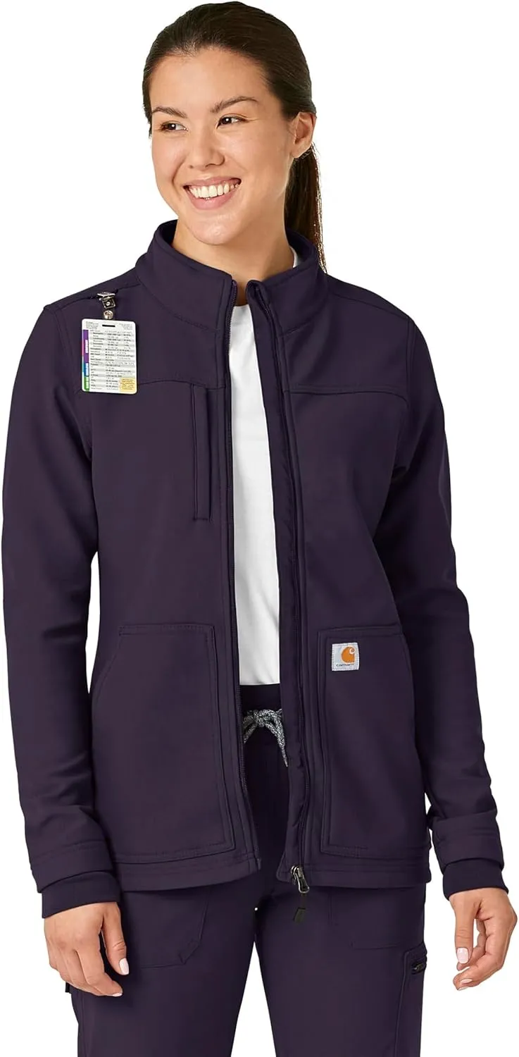 Carhartt Rugged Flex Scrubs for Women, Bonded Fleece Jacket