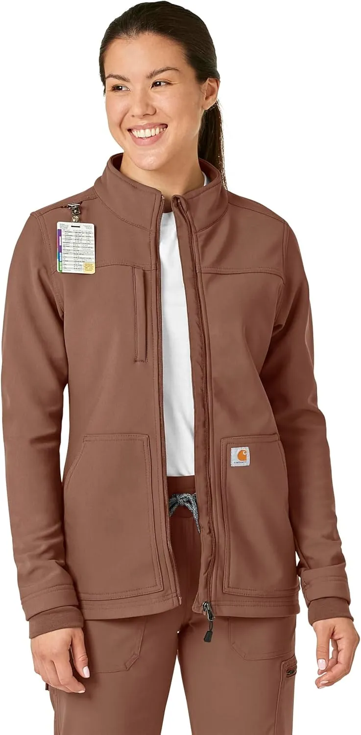 Carhartt Rugged Flex Scrubs for Women, Bonded Fleece Jacket