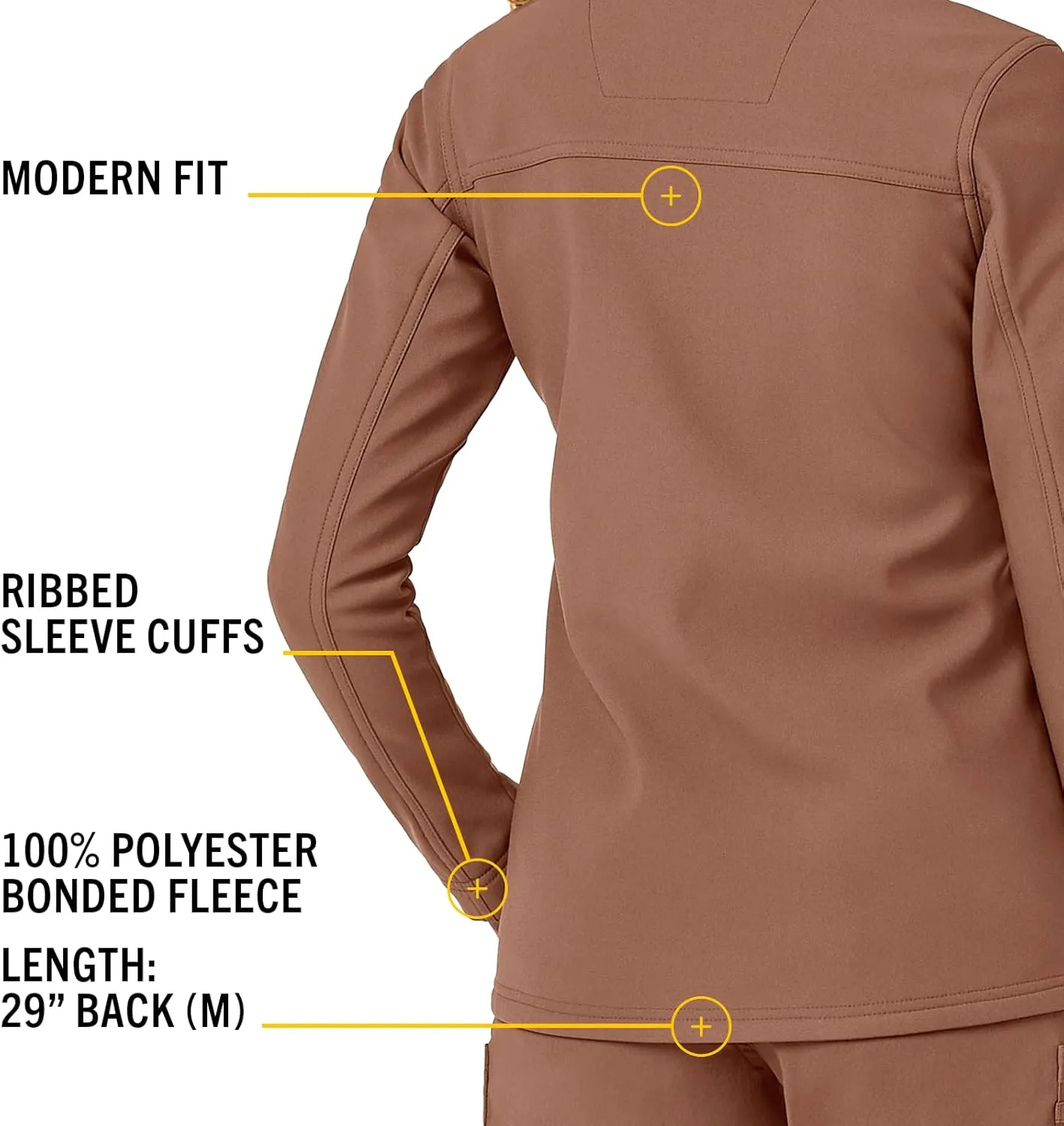 Carhartt Rugged Flex Scrubs for Women, Bonded Fleece Jacket